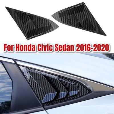 Pro Honda Civic 10. generace 2016-2020 Sedan Zadní boční okenní žaluzie Větrací otvor Kryt lišty Žaluzie Uhlíkový vůz 2028*+