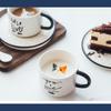 Ceramic Cat Mug for Children, Afternoon Tea, Simple Literary, Coffee Cup and Saucer, Couple Drinking Milk, Cute
