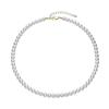 Necklace - LUXENTER - Jamel - White Pearl - 18 Carat Yellow Gold - 64+5 Cm