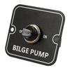 12V 24V Bilge Pump Control Switch with LED Indicator Light Sensitive Black Safe Manual Aluminum Panel