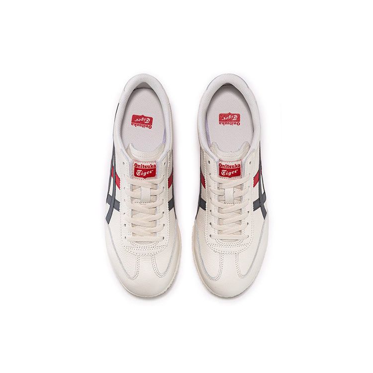 Onitsuka Tiger Machu Racer Cream Black Red Unisex Low Top Leather Retro Lifestyle Sneakers 1183B770-100