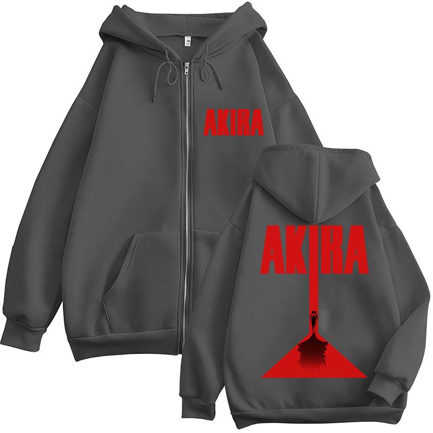 Japan Anime Akira Harajuku Vintage Zipper Hoodie Science Fiction Movie Shotaro Manga Sweatshirt Fleece Oversized Jackets