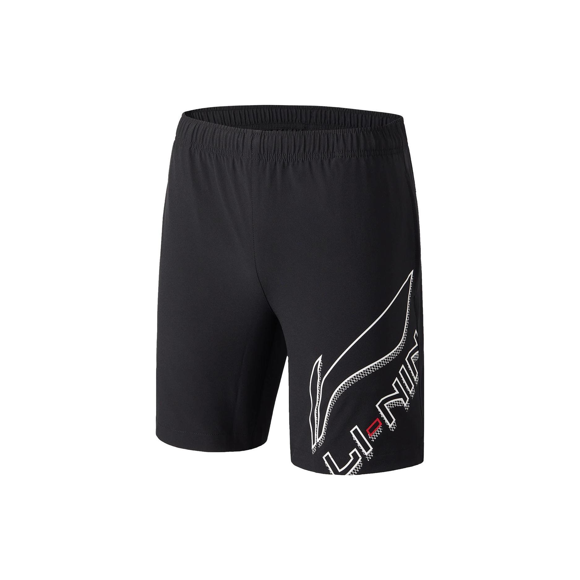Li-Ning Badminton Competition Shorts Black Men s AAPT057-4