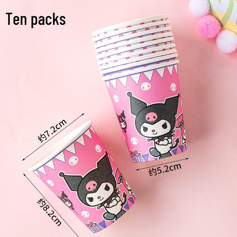 Disposable Party Supplies Set: Paper Plates and Cups for Birthdays and Weddings