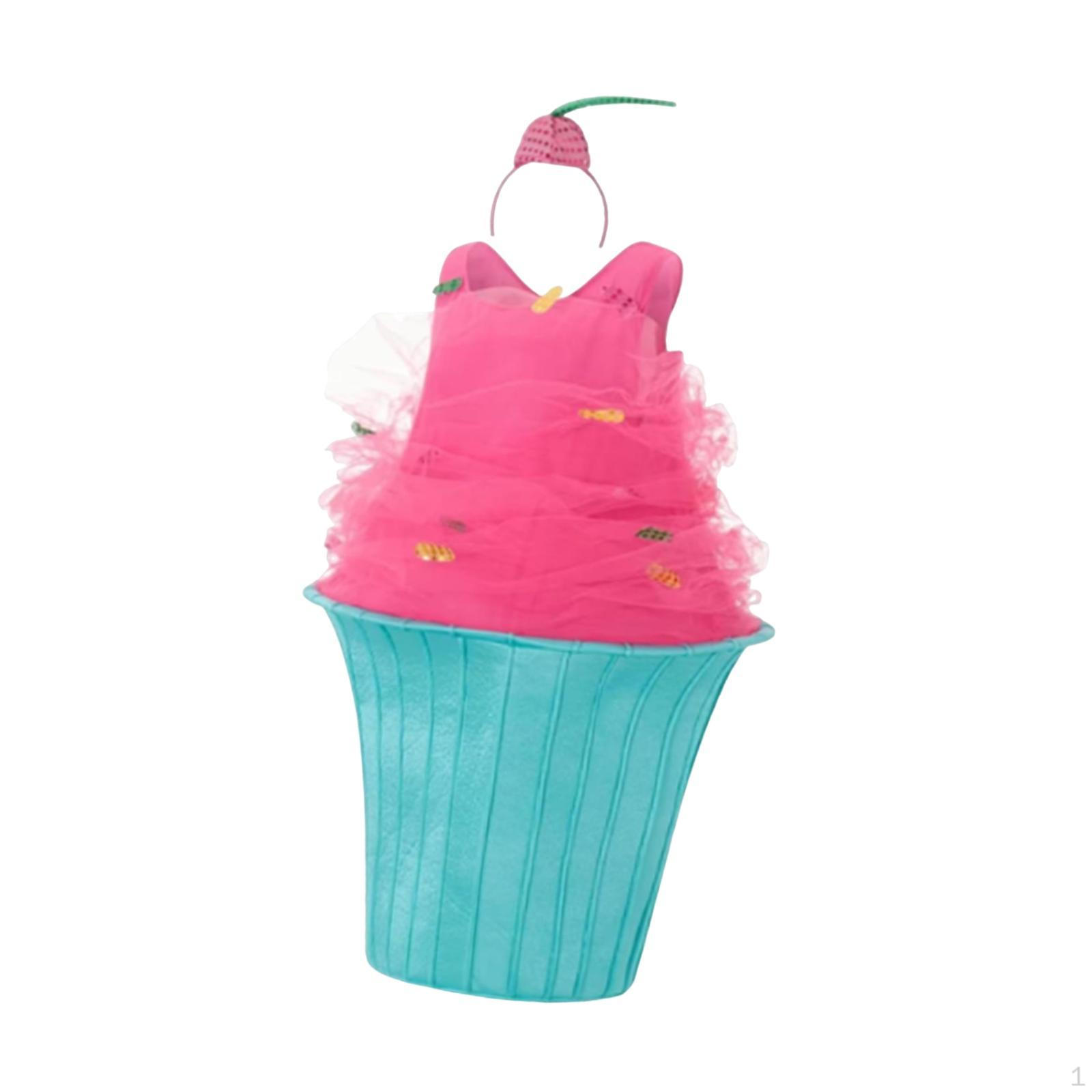 Cupcake Costume with Hat Funny Prop for Club Birthday Dress up Christmas Party