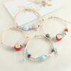 Cute Fashion Dopamine Jingdezhen Ceramic Beads Apple Bracelets for Women Girl Friend Hand-woven Adjustable Bracelet Jewelry Gift