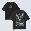 Kamina Tengen Toppa Gurren Lagann Graphic T-shirt for Men Clothing Anime Short Sleeve Tee Tops Harajuku Washed Cotton T Shirt