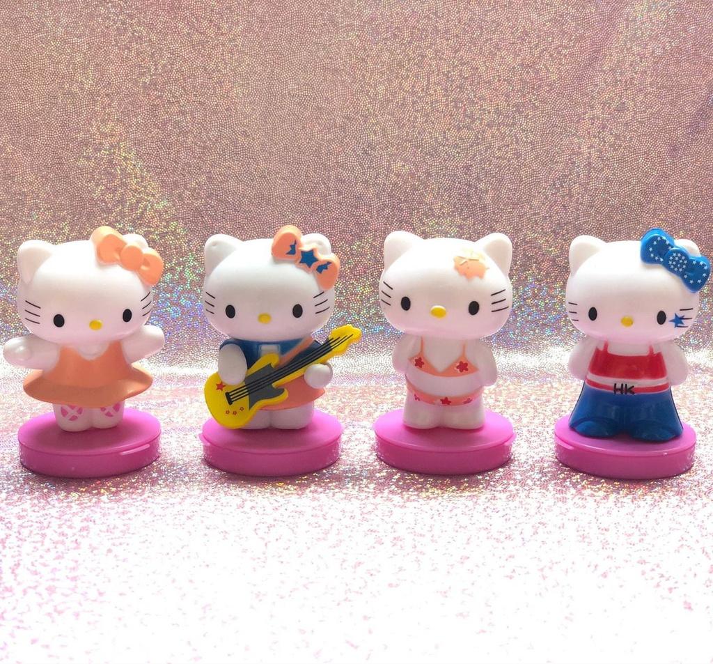 Hello Kitty Mini Figures Set Eight Piece Cute Cartoon Kt Miniatures Cake Toppers Gift