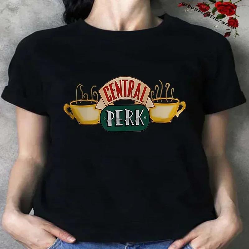 Unisex Central Perk T-Shirt Friends TV Show Women's T-Shirt Friends Central Perk Coffe Shop Shirts Cute Best Friends Tees Hipster Tops