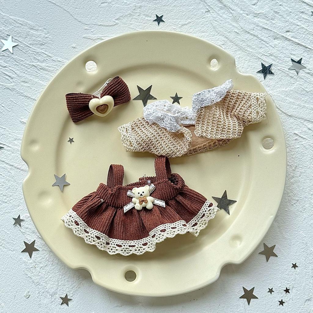 Pro 17cm panenku Labubu V2 V1 Šaty Oblečení Obleček Doplňky Oblečení pro idolovou panenku pro Dětský dárek Labubu Přívěsek Oblečení