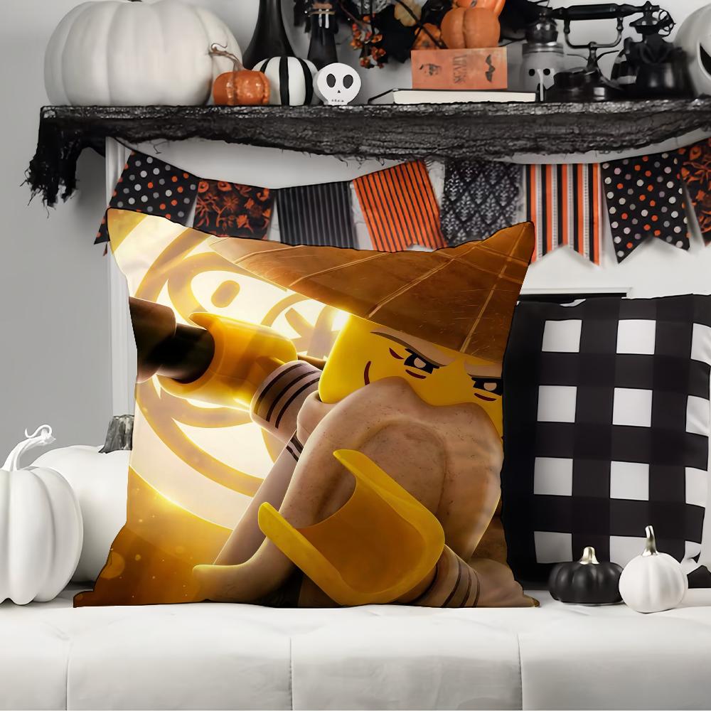 Movie Adventure N-Nin J-Jago Pillow Case Office Cushions Suitable For Sofa Car Bedroom Decorative Cushion Cover