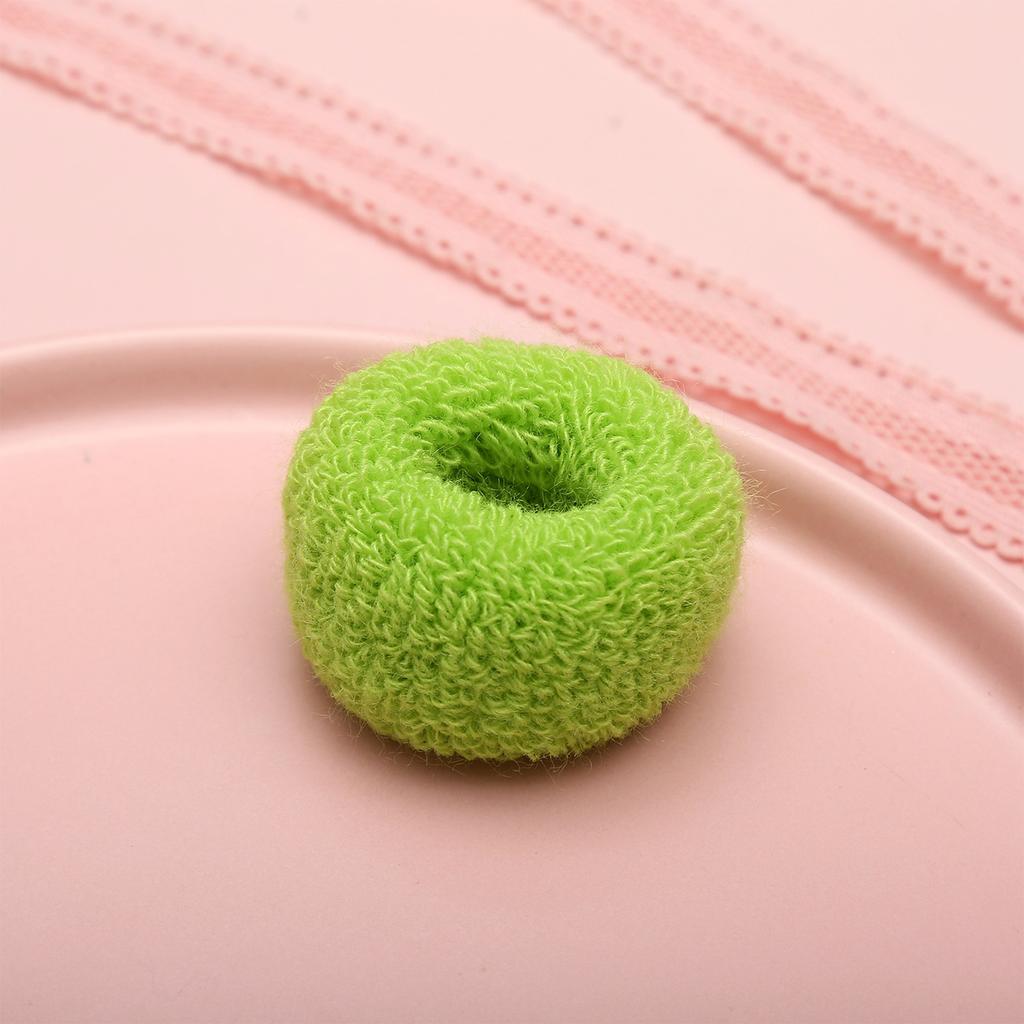 Pack Terry Cloth Cotton Elastic Stretchy Fuzzy Wide Thick Hair Ties Scrunchies  Ring Loop Hair Holder Hair Accessories for Women