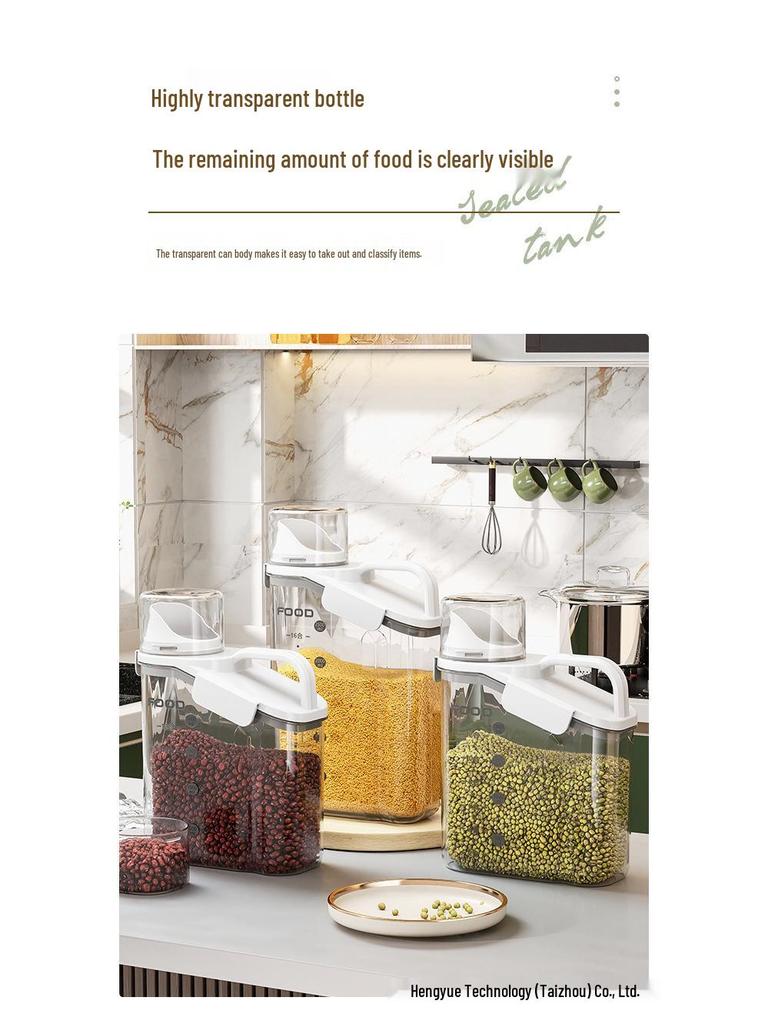 Airtight Cereal and Grain Storage Canister with Lid