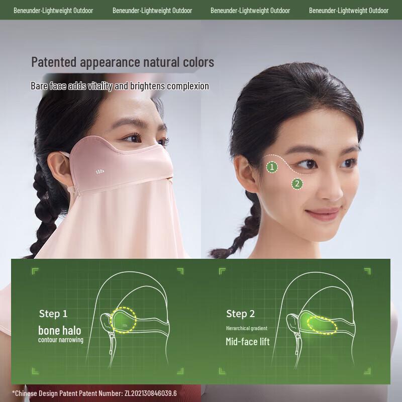 Beneunder Cooling UV Protection Face Mask with Neck Guard