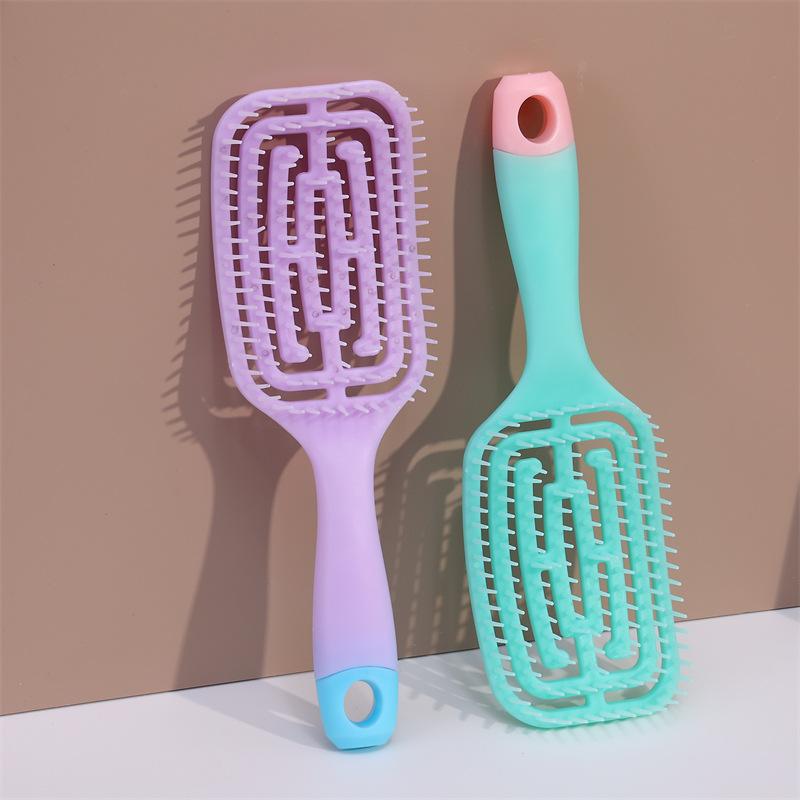 Massage Comb Curly Hair Styling Hair Comb Fluffy Plastic Hair Comb, Large Curved Comb Rib Comb