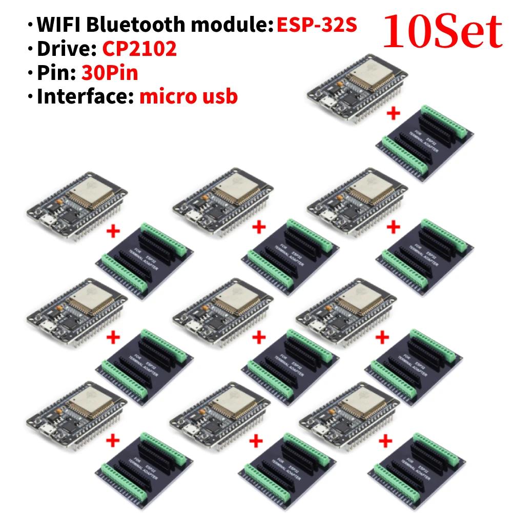 ESP32 WROOM-32 Development Board 5V TYPE-C CH340C WiFi+Bluetooth Ultra-Low Power Consumption SPI Flash 32Mbits Wireless Module