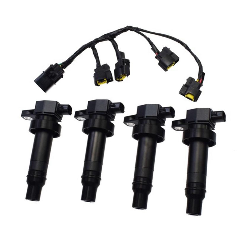 4Pcs 27301-2B010 Ignition Coil With Line High Performance Coil Assembly For Hyundai Elantra IX35 IX20 I30 Kia Soul Ceed