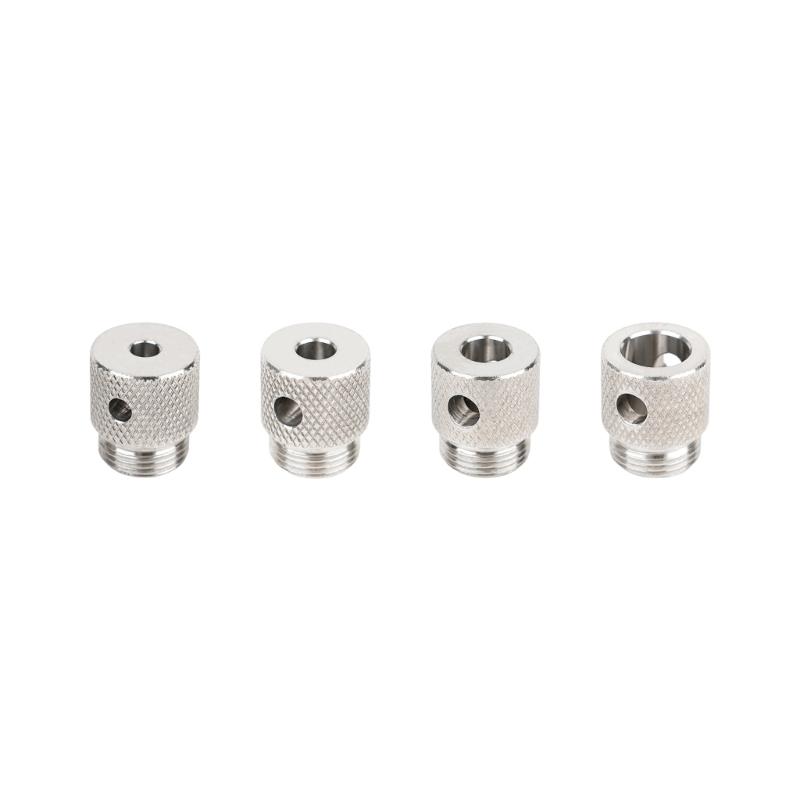 

4 Piece Step Drill Sleeve Kit for Aluminum Extrusions M20 Threaded 6mm 8mm 10mm 14mm Holes 7mm Quick Release Design 1