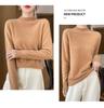 Women's Seamless Wool Sweater - Half-High Collar, Versatile Knit Base Layer, Fashionable and Warm for Autumn/Winter, New Arrival