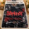 Flannel BlanketSlipknot Custom Name Text Personalized Soft Warm Throw Blanket Home Decor Gift