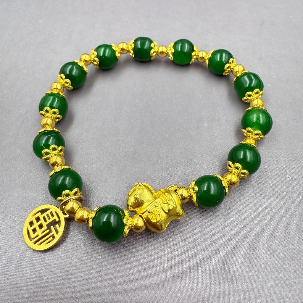 High-End Versatile Fu Character Horse Bracelet – Brings Fortune, Trendy Rocking Horse Design, Popular Student Accessory