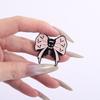 Punk Gothic Bow Enamel Pins Custom Spider Bat Skeleton Brooches Lapel Badges Clothes Funny Jewelry Gift for Friends