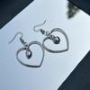 Stylish Earrings Hollow Heart Drop Earrings Ear Jewelry Alloy Material Dangle Earrings Perfect for Various Occasion