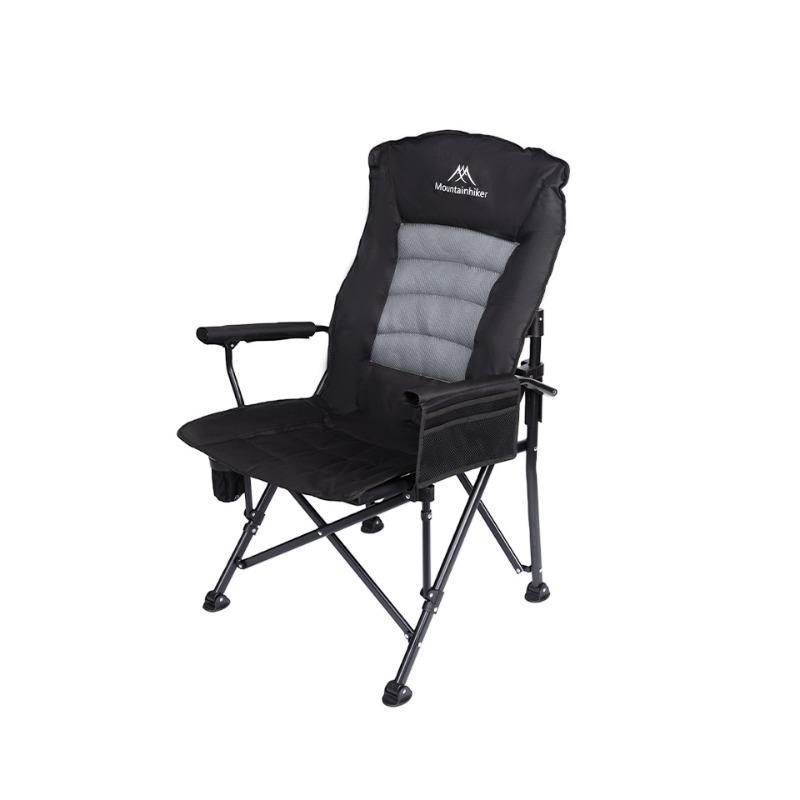 Outdoor Folding Reclining Chair, Portable Lounge Chair for Fishing Beach Camping, Lightweight Nap Chair with Backrest