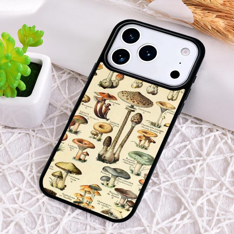 Mushroom Shockproof Phone Case for iPhone 17 Air 16e 15 11 12 14 13 Pro Max Cover Coque