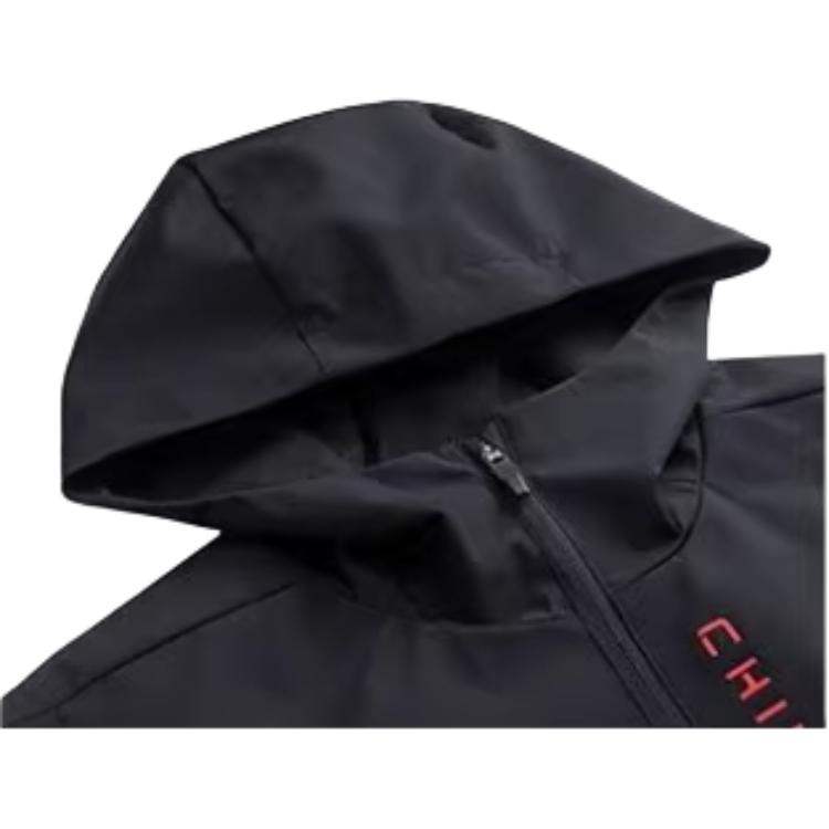 Anta Training Series Letter Hooded Breathable Comfortable Casual Windbreaker Men Outerwear Basic-Black 152427617-2