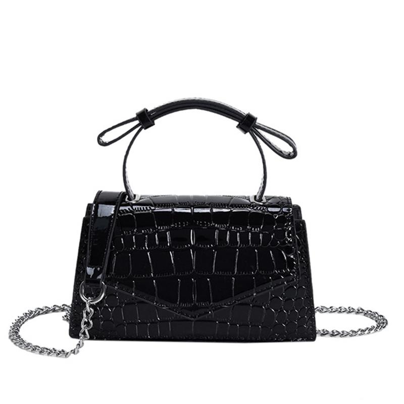 Women's Shoulder Bag Bright Alligator Small Hard Leather Women's Crossbody Bag Shopping