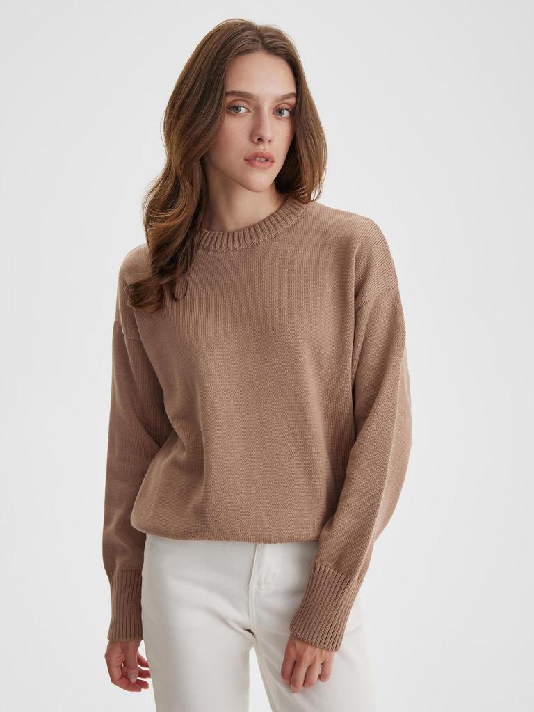 Stylish Autumn/Winter Women's European & American Round Neck Sweater