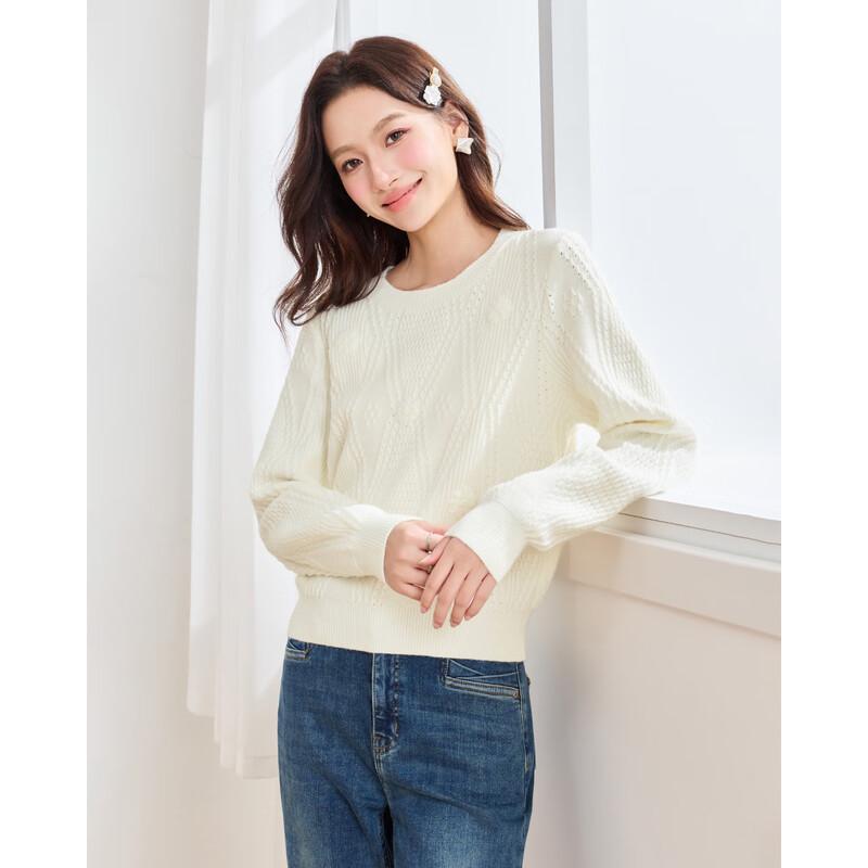 IEF French Style Quilted Knit Sweater