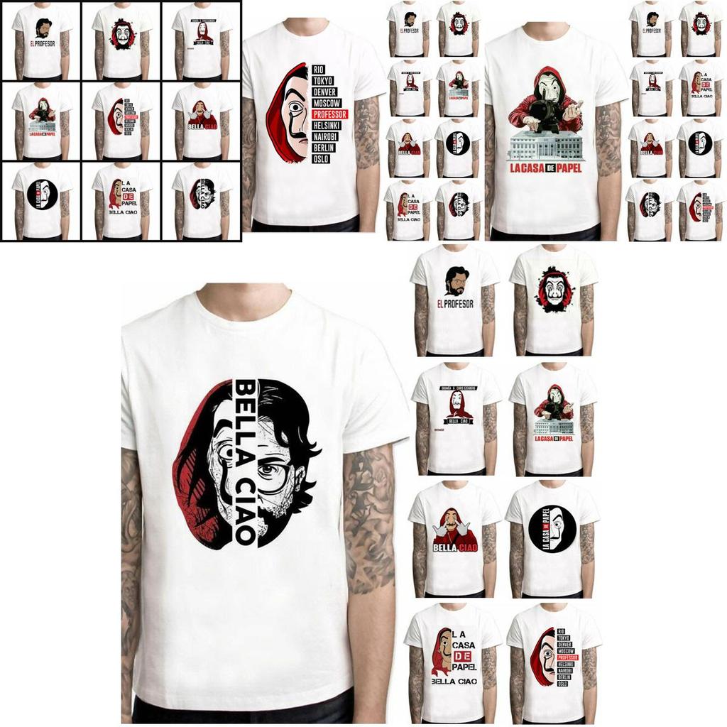 Shirt Tv T Series Homme Tops House Of Paper Summer