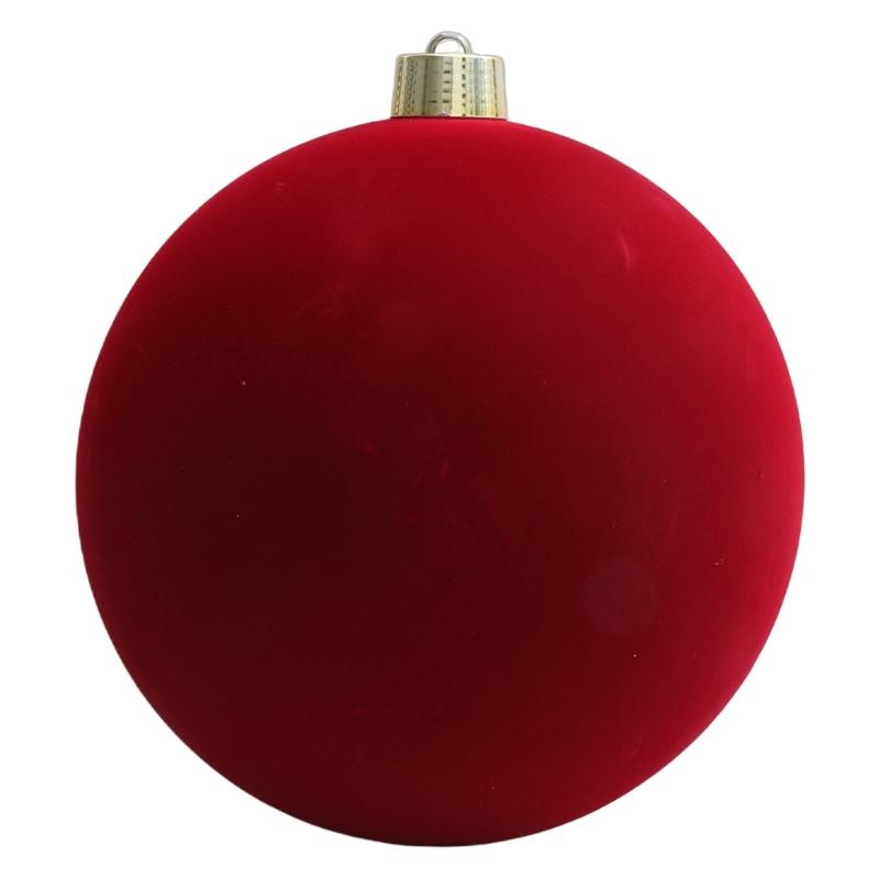 Velvety Christmas Ball Decorations Shatterproof Plastic Decorative Baubles Ornament for Christmas Tree Mantels Staircase