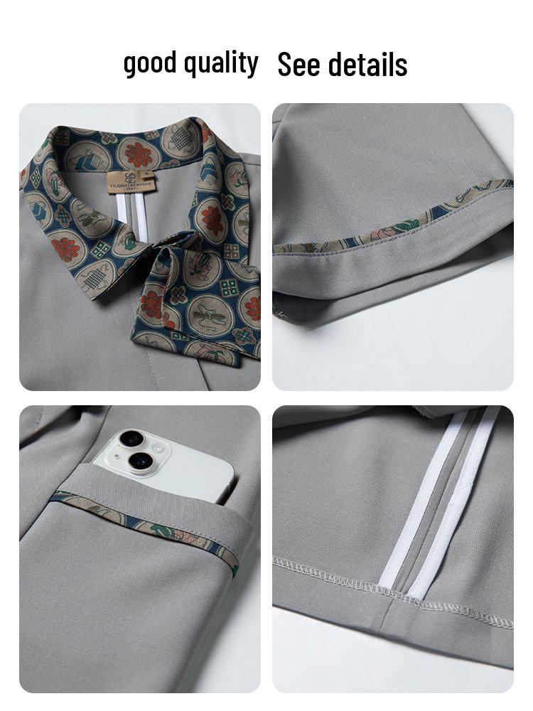 Damen Sommer Kurzarm-Uniform: Chinesischer Stil Catering, Hotel Lobby, Hot Pot Restaurant Empfangskleidung