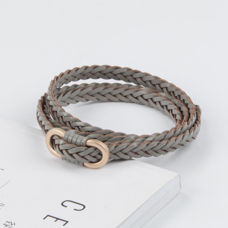 Dámský pletený retro pásek pro všechna roční období k svetru, sukni, džínům, dámským kalhotám, nepředěrovaný pásek