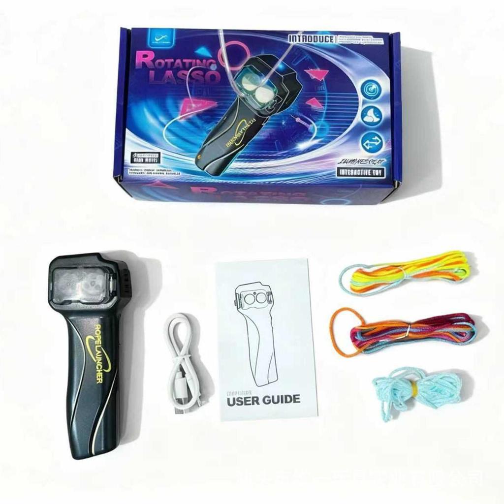 Luminous Rotating Rope Launcher: Decompression Propeller Toy