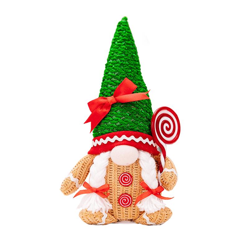 

Рождественский пряничный человечек, кукла, светящийся эльф, гном, рождественское украшение, домашний рождественский новый год, детский подарок зелёный