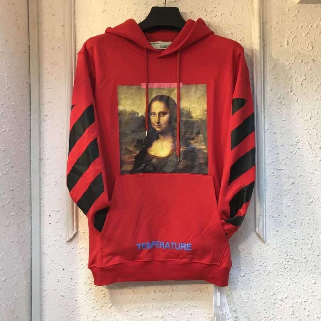 Virgil Nwt Co Abloh Hoodie Plaid Hooded Religion Painting Sweatshirt