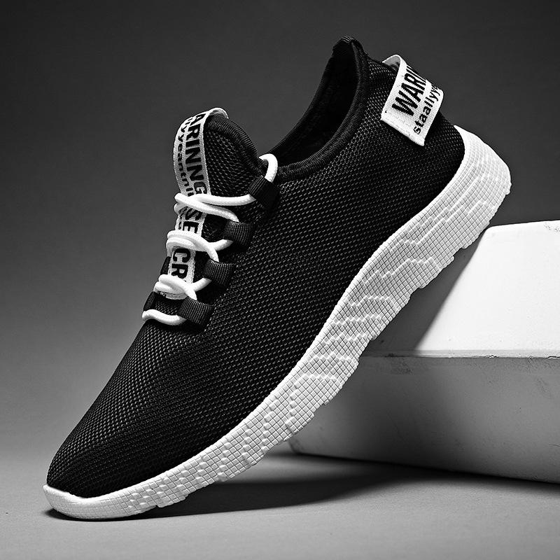 Men's shoes 2021 summer breathable trendy shoes casual shoes versatile flying woven men's shoes canvas running sneakers large size