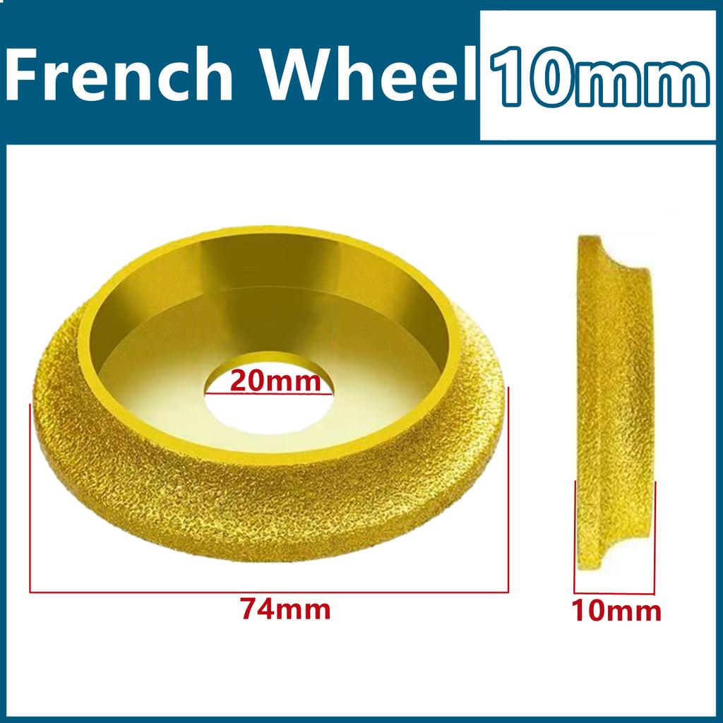 74mm*20 Brazing Diamonds Marble Edging Discs Angle Grinder Grinding Wheel 1/4 Round Hand Profile Wheel
