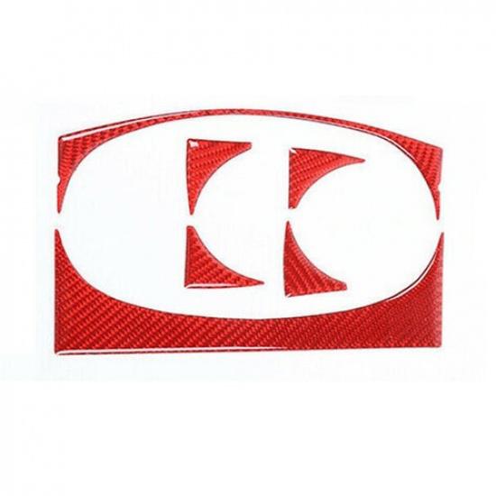 Center Cup Holder Panel Trim Cover for Dodge Charger 2015- Red Carbon Fiber