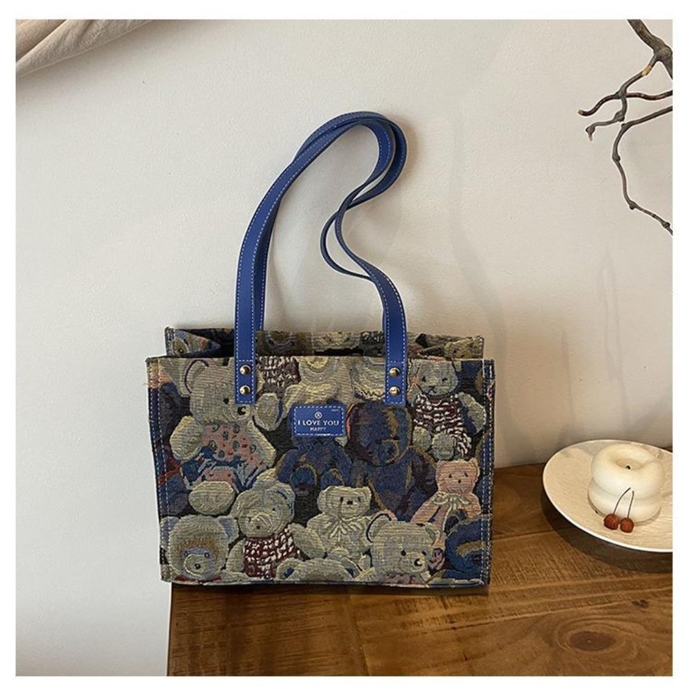 Lässige Umhängetasche Cartoon Bärenmuster Tragetasche Neue Handtasche