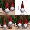 Christmas Gnome Plush Figure With Red Black Checkered Fabric For Holiday Decor