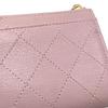 Used Chanel Card Case Coin Case L-Zip Compact Wallet AP4921 Matelasse Coco Mark Pink CHANEL