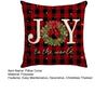 Christmas Pillow Cover Xmas Tree Wreath Print Pillowcase Washable Festive Decor Throw Pillow Case for Living Room Sofa Bedroom
