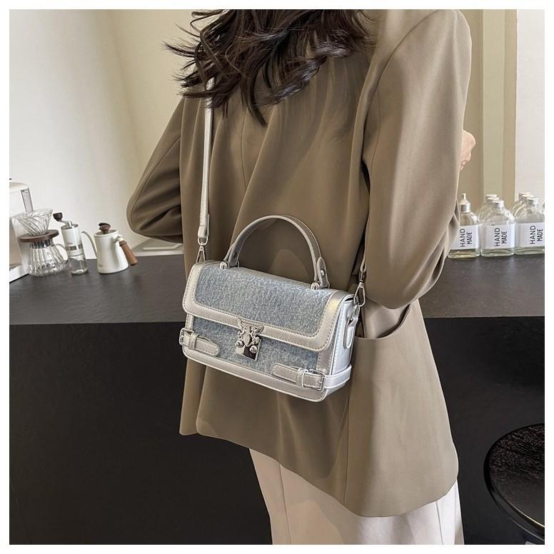 IELGY Exquisite Fashionable Handbag Fashionable All-Match Contrast Color Shoulder Bag High-End Light Luxury Trendy Cross-Body Bag