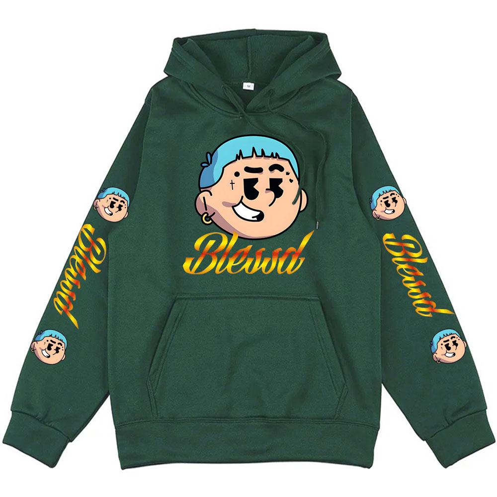 Pánské oblečení Mikiny s grafickým potiskem Blessd Unisex Hip Hopová móda Streetwear Mikiny na zimu Fleecový pohodlný top