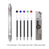 6 in 1 Multifunctional Pen 0.7 mm Ballpoint Pen 5 Colors and 0.5 mm Mechanical Pencil in One Pen for School Office Supplies